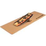 BoarderKING Indoorboard Curved Balance Board + Matte + Rolle Holz / Kork