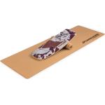 BoarderKING Indoorboard Curved Balance Board + Matte + Rolle Holz / Kork