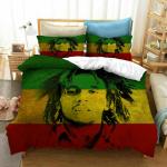 Bob Marley 3D Bettwäsche Set 2/3tlg Bettbezug Kissenbezug Einzel/Doppel/King