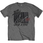 Bob Marley T-Shirt Catch A Fire World Tour L Grau