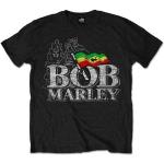 Bob Marley T-Shirt Distressed Logo XL Schwarz