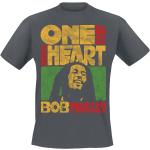 Bob Marley T-Shirt - One Love One Heart - S bis XXL - für Männer - Größe M - charcoal - Lizenziertes Merchandise