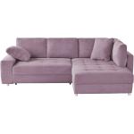 Violette L-förmige Polstermöbel aus Kunststoff mit Bettkasten Breite 250-300cm, Höhe 50-100cm, Tiefe 200-250cm 