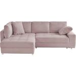 Pinke L-förmige Federkern Sofas aus Kunststoff mit Bettkasten Breite 250-300cm, Höhe 50-100cm, Tiefe 200-250cm 