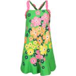 Grüne Kurzärmelige Bóboli Blumenkleider für Kinder & Blümchenkleider für Kinder mit Rüschen aus Jersey für Mädchen Größe 122 