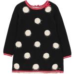 Schwarze Langärmelige Bóboli Kinderstrickkleider aus Polyamid für Mädchen Größe 128 