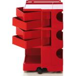 Rote Moderne B-Line Boby Rollcontainer aus Kunststoff mit Schublade 
