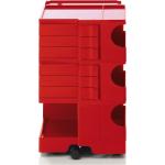 Rote Moderne B-Line Boby Rollcontainer aus Kunststoff mit Rollen 