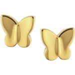 Goldene Motiv Schmetterling Ohrringe mit Insekten-Motiv Polierte für Kinder 