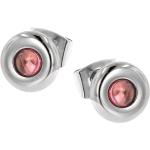Silberne Boccia Runde Turmalin Ohrringe poliert aus Metall mit Turmalin für Damen 