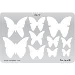 Bocianelli 15cm x 10cm Zeichenschablone aus Transparentem Kunststoff für Grafik Design Kunst Handwerk Technisches Zeichnen Schmuckherstellung Schmuck Machen - Schmetterling Schmetterlinge Symbole