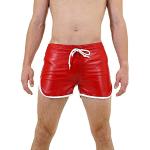 Rote Bockle Trachtenshorts aus Leder für Herren Größe 4 XL 