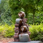 Braune Gartenbrunnen & Brunnen aus Kunstharz 