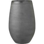 Graue Zeitgenössische 40 cm Runde Bodenvasen & Vasen für Pampasgras aus Terrakotta 