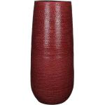 Rote 60 cm Runde Bodenvasen & Vasen für Pampasgras aus Keramik 