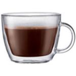 Bodum Bistro Teegläser 450 ml mit Kaffee-Motiv aus Glas doppelwandig 2-teilig 