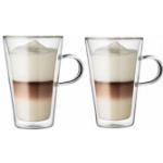 Bodum Canteen Teegläser 400 ml mit Kaffee-Motiv aus Glas doppelwandig 2-teilig 