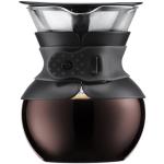 Schwarze Bodum Pour Over Pour Over Kaffeebereiter aus Edelstahl spülmaschinenfest 