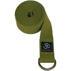 Bodynova Yogagurt Asana Belt mit Metallring olivgrün
