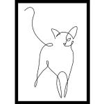 Bönninghoff Bild mit Rahmen »Gerahmtes Bild Katze«, (1 St), weiß