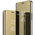 Goldene Samsung Galaxy S24+ Hüllen Art: Flip Cases mit Bildern mit Spiegel 