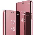 Goldene Samsung Galaxy S24 Ultra Hüllen Art: Flip Cases mit Bildern mit Spiegel 