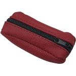 Rote Herrenschlüsseletuis & Herrenschlüsseltaschen mit Reißverschluss aus Rindsleder 