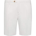 Weiße Unifarbene Casual Boggi Stretch-Bermudas mit Reißverschluss für Herren Größe 3 XL für den für den Sommer 