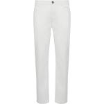 Cremefarbene Unifarbene 5-Pocket Jeans mit Reißverschluss aus Denim für Herren 
