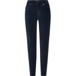 Marineblaue Elegante Bogner Fire + Ice Slim Fit Jeans mit Reißverschluss aus Samt für Damen 