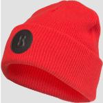 Rote Unifarbene Bogner Herrenbeanies aus Wolle für den für den Winter 