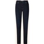 Dunkelblaue Bogner Slim Fit Jeans mit Reißverschluss aus Baumwollmischung für Damen Größe L 