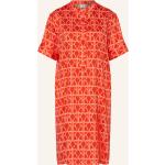 Orange Kurzärmelige Bogner Stehkragen Freizeitkleider aus Baumwolle für Damen Größe S für den für den Winter 