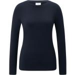 Marineblaue Bestickte Langärmelige Bogner T-Shirts für Damen Größe XS 