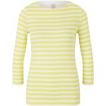Gelbe Langärmelige Gestreifte Maritime Bogner T-Shirts aus Baumwolle für Damen Größe XS 