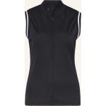 Schwarze Bogner Stehkragen Damenpoloshirts & Damenpolohemden mit Reißverschluss aus Polyester Größe S 
