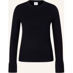 Dunkelblaue Langärmelige Bogner Kaschmir-Pullover aus Wolle für Damen Größe M 
