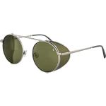 Reduzierte Grüne Runde Runde Sonnenbrillen für Herren 