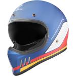 Bogotto FF980 EX-R Caferacer Cross Helm, weiss-rot-blau, Größe XL