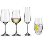 Weiße BOHEMIA CRISTAL Glasserien & Gläsersets 360 ml aus Kristall 24-teilig 6 Personen 