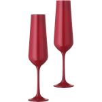 Bohemia Sektkelche rot 200ml Set von 2 Champagnergläser Sektgläser Kristallglas - rot Glas 4000753159167
