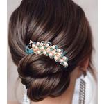 Elegante Haarkämme Hochzeit mit Perlen aus Kristall mit Strass für Damen für die Braut 