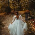 Elfenbeinfarbene Boho Brautkleider A-Linie aus Tüll für Damen Größe XS für die Braut 
