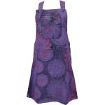 Violette Boho Trägerkleider mit Knopf für Damen Größe XL für den für den Sommer 