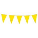Gelbe Boland Wimpelketten aus Kunststoff zum Karneval / Fasching 