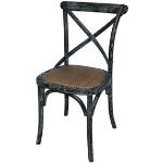 Schwarze Vintage Holzstühle lackiert aus Birke Breite 0-50cm, Höhe 0-50cm, Tiefe 50-100cm 2-teilig 