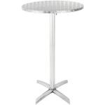 Runde Runde Tische 60 cm aus Edelstahl klappbar Höhe 50-100cm 
