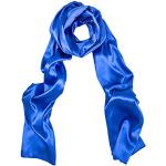 Reduzierte Royalblaue Elegante Pashmina-Schals aus Satin Handwäsche für Damen Einheitsgröße 