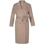 Braune Vintage Maxi Trenchcoats lang aus Wolle Handwäsche für Damen Größe XS für den für den Winter 