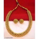 Goldener Indischer Schmuck Vergoldeter aus Messing handgemacht für Damen zur Hochzeit 